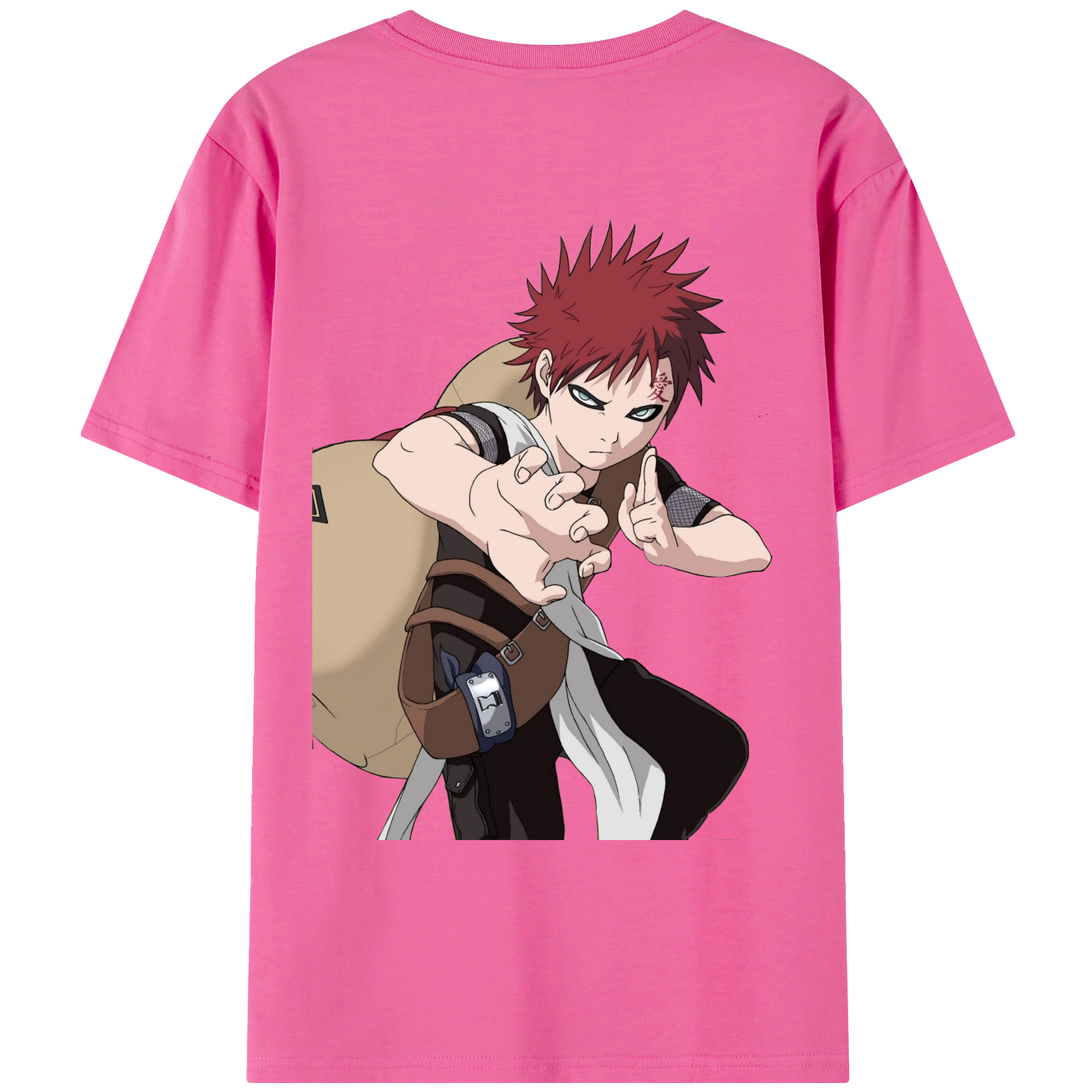 （画像用） NARUTO -ナルト- ガアラ Gaara レディース半袖Tシャツ(バックプリント)